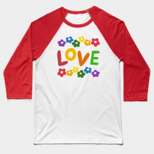 Watercolor of flowers and love Baseball T-Shirt